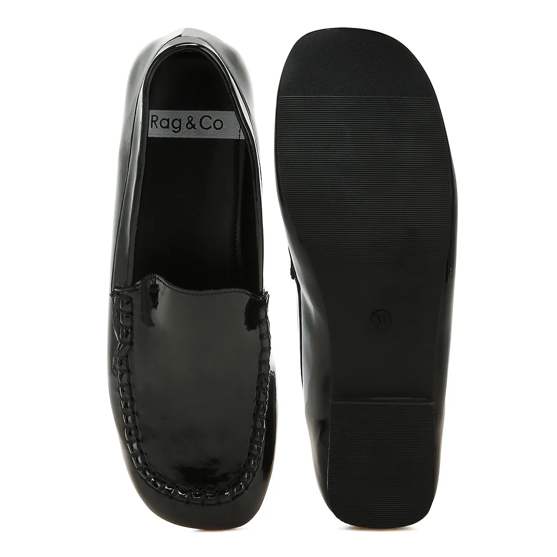 Metallic Pleather Loafers