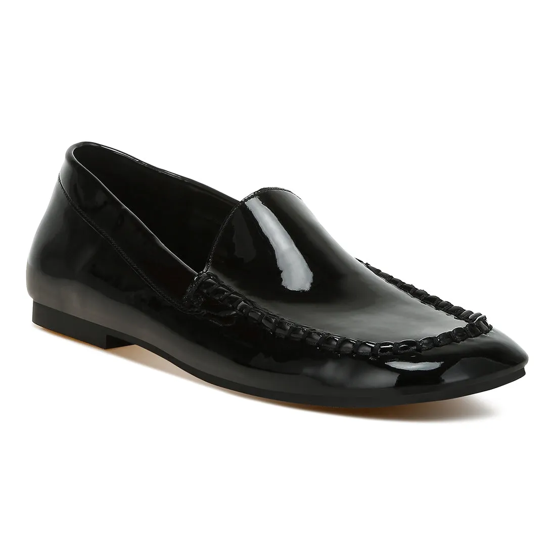 Metallic Pleather Loafers