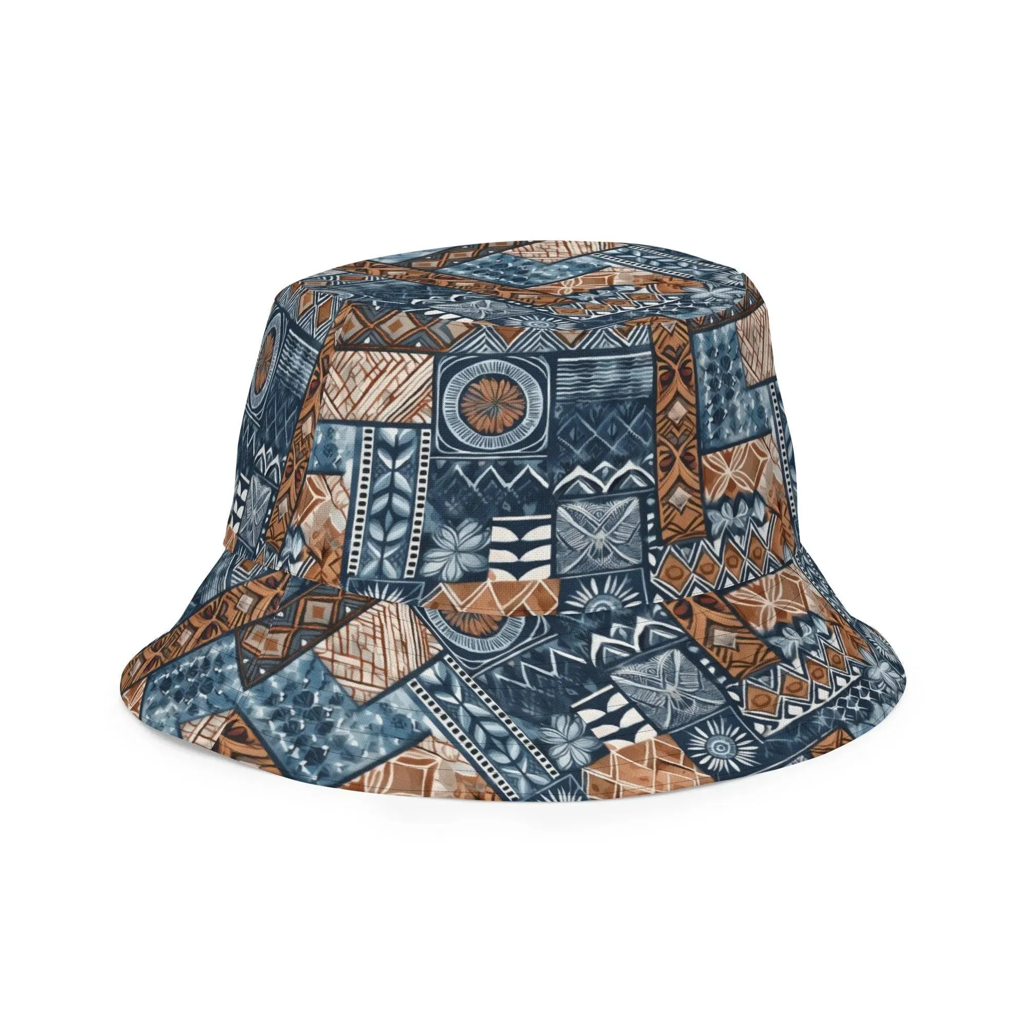 Pacific Islands Tapa Cloth Reversible Bucket Hat