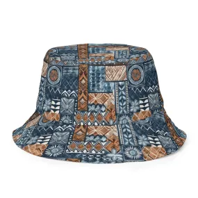 Pacific Islands Tapa Cloth Reversible Bucket Hat