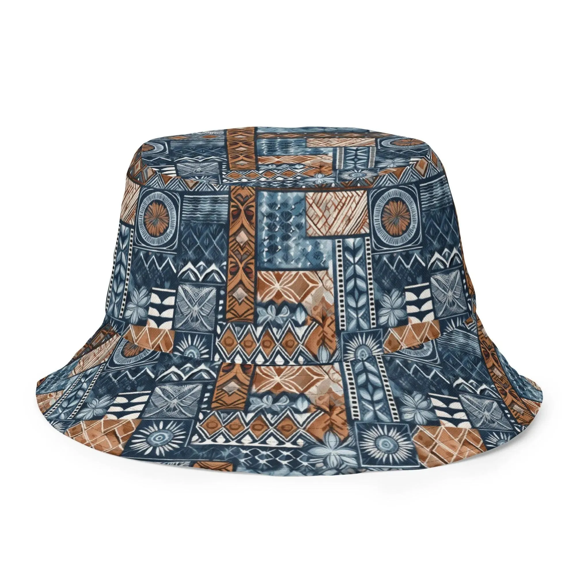 Pacific Islands Tapa Cloth Reversible Bucket Hat