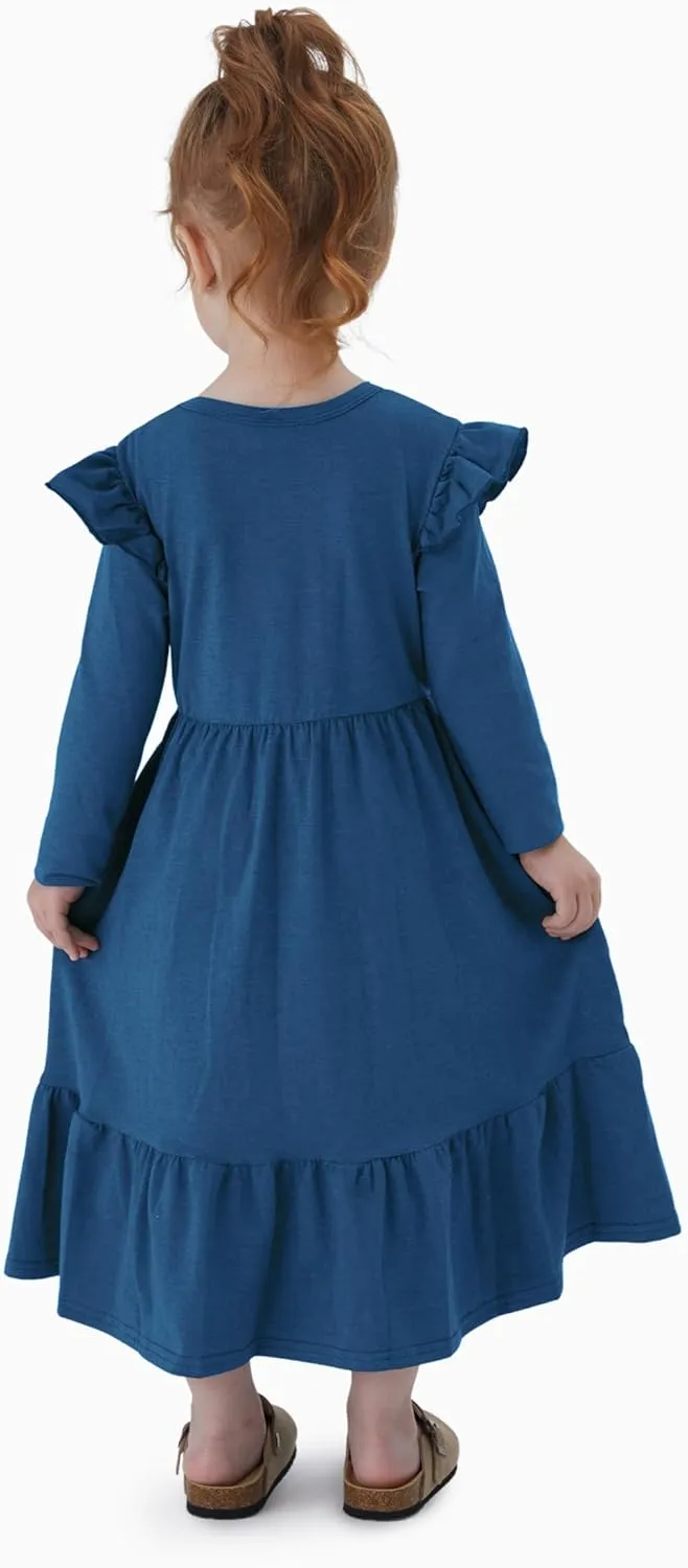 PATPAT Mommy and Me Long Sleeve Matching Dresses, Mother Daughter Cute Casual & Formal Outfits for Mom and Girls
