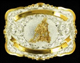 "Pole Bender" Western Trophy Belt Buckle
