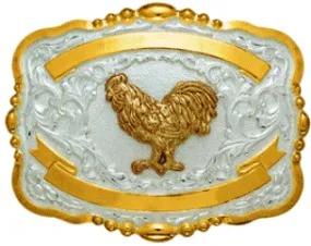 "Rooster" Western Trophy Belt Buckle