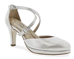 Ros Hommerson Pammy Women's Platform Heels Sandal In Silver
