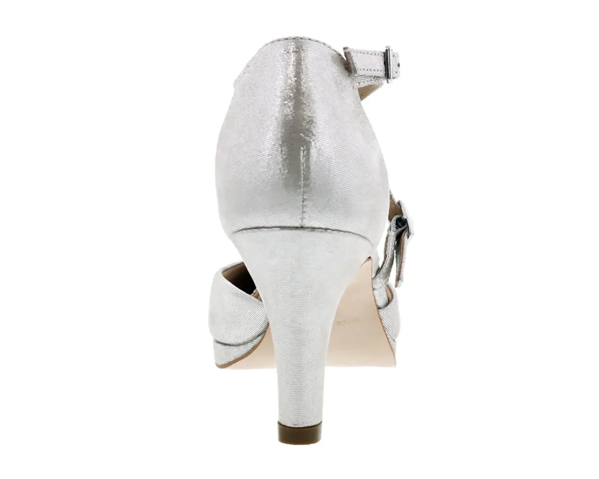 Ros Hommerson Pammy Women's Platform Heels Sandal In Silver