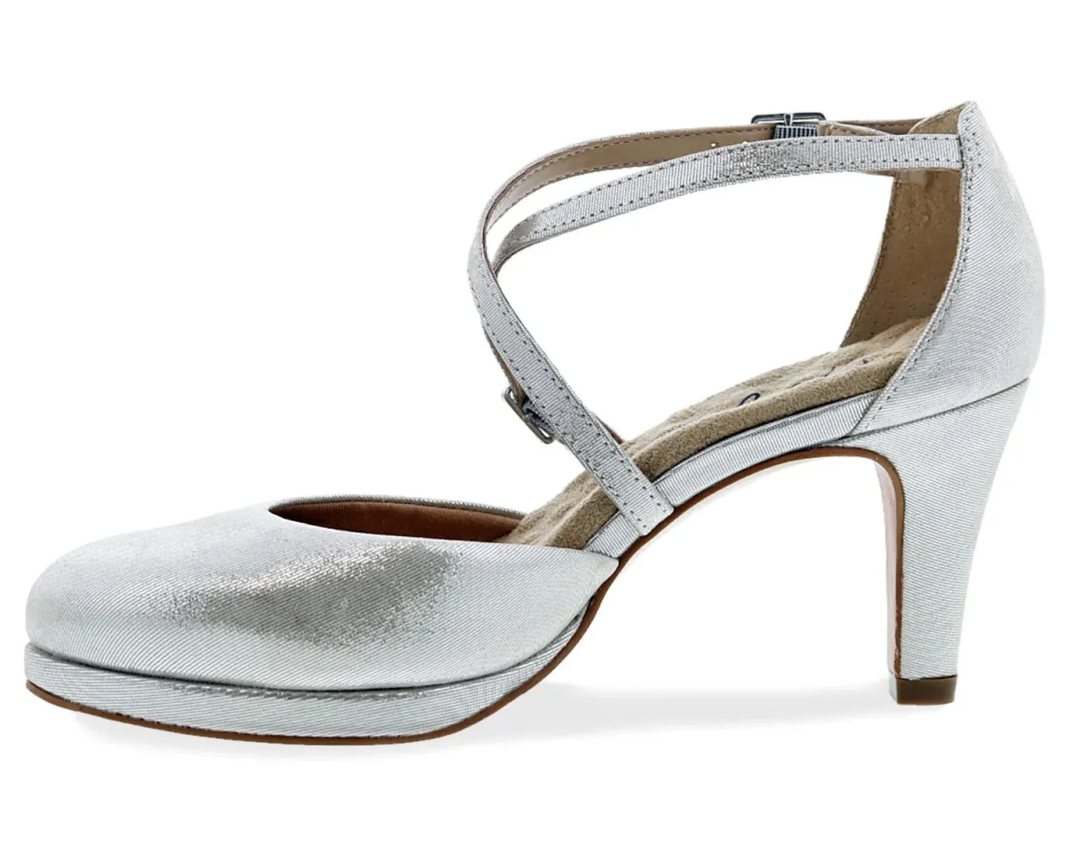 Ros Hommerson Pammy Women's Platform Heels Sandal In Silver