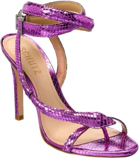 Schutz Courtney Transparente Light Nude Tie Up Open Toe Stiletto Heeled Sandals