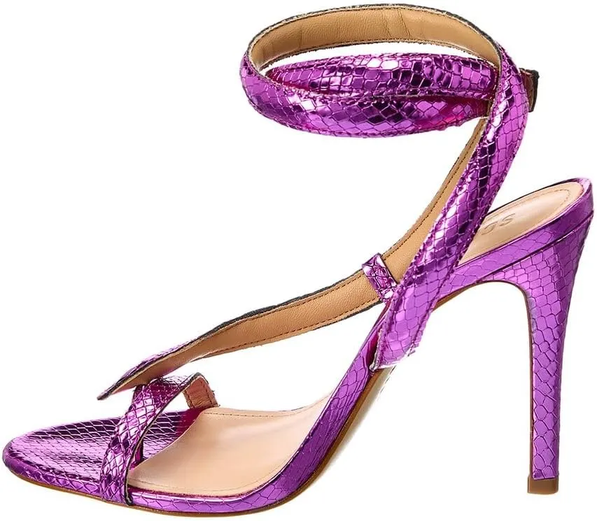Schutz Courtney Transparente Light Nude Tie Up Open Toe Stiletto Heeled Sandals