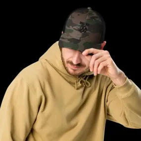 Snake Camouflage Trucker Hat with Camo Print & Adjustable Snap