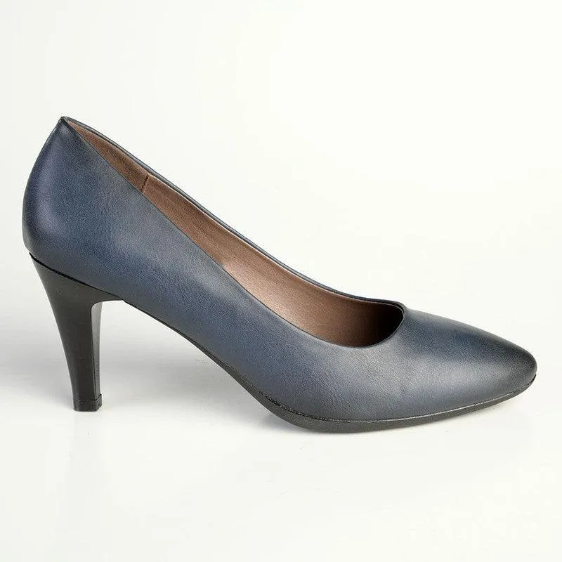 Soft Style Hush Puppies Neriah Patent Court Heel - Navy