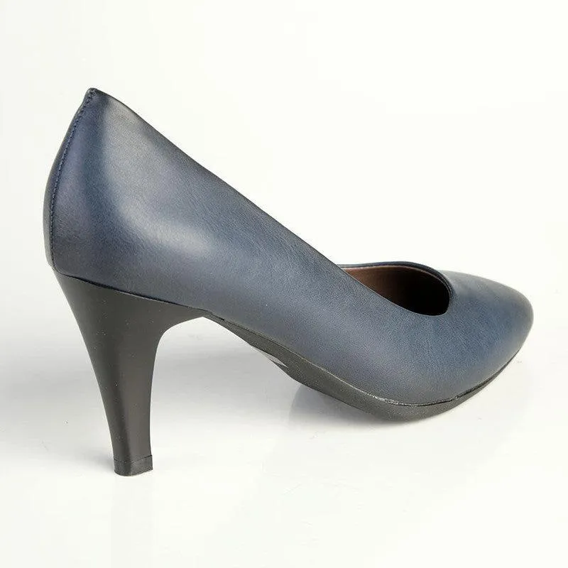 Soft Style Hush Puppies Neriah Patent Court Heel - Navy