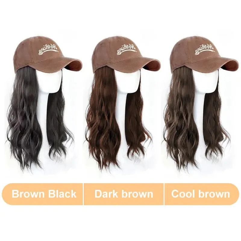 [Stylish Gift] Baseball Cap with Hair Extensions（50% OFF）