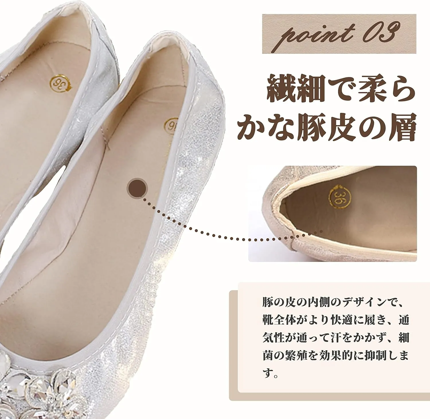 Women's Ballet Flats Foldable Casual Sparkly Rhinestone Wedding Ballerina Shoes Comfort Slip on Walking Flat Shoes