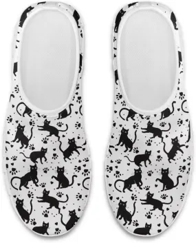 Women's Cat Print Outdoor Loafers Wide Driving Shoes Classic Business Work Flats Loafer Size 5-13