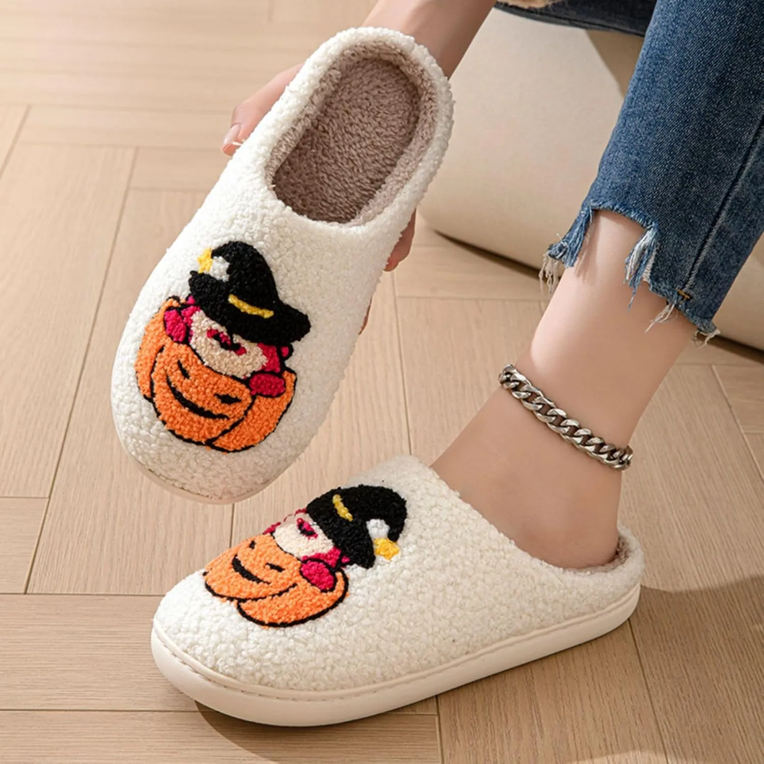Women's Men's Heart Heart Slippers Strawberry Cherry Mushroom Slippers Evil Eye Slippers Cartoon Animal Cat Slippers Memory Foam Cozy Plush Slippers Couple Indoor Household Slippers