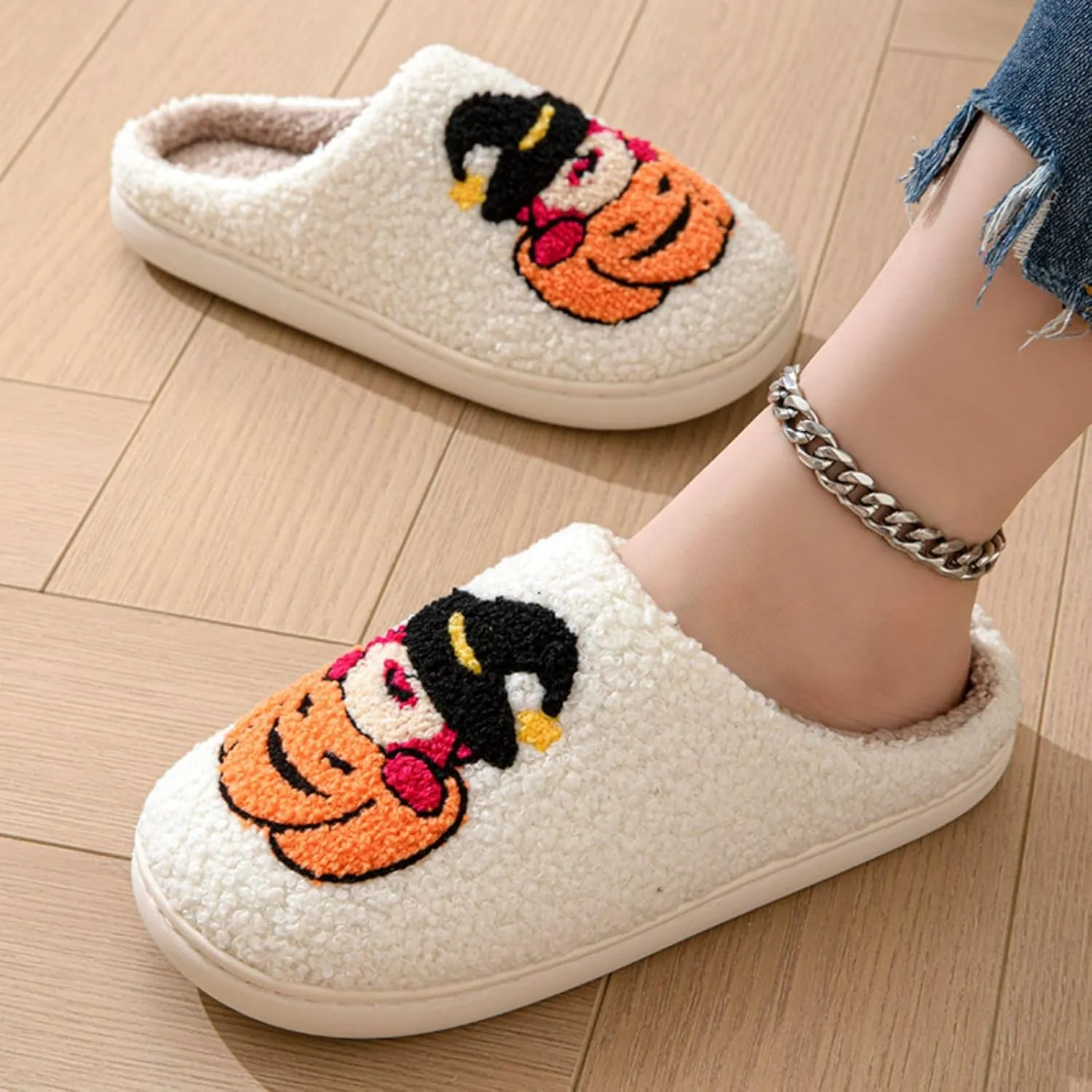 Women's Men's Heart Heart Slippers Strawberry Cherry Mushroom Slippers Evil Eye Slippers Cartoon Animal Cat Slippers Memory Foam Cozy Plush Slippers Couple Indoor Household Slippers