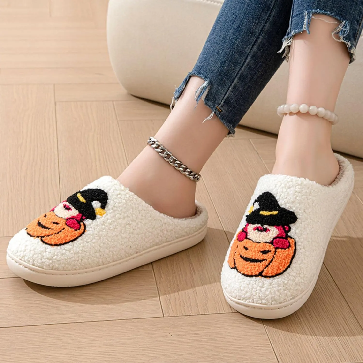 Women's Men's Heart Heart Slippers Strawberry Cherry Mushroom Slippers Evil Eye Slippers Cartoon Animal Cat Slippers Memory Foam Cozy Plush Slippers Couple Indoor Household Slippers