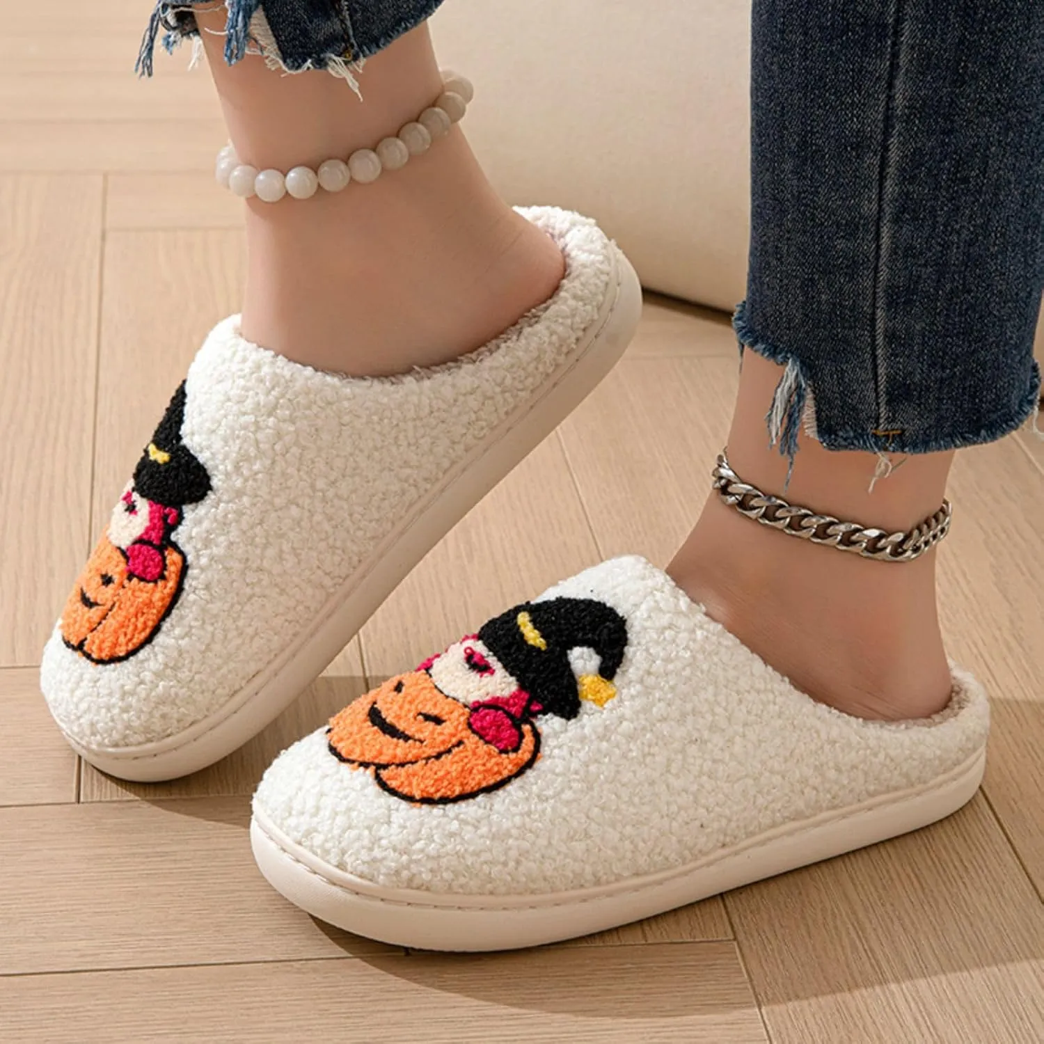 Women's Men's Heart Heart Slippers Strawberry Cherry Mushroom Slippers Evil Eye Slippers Cartoon Animal Cat Slippers Memory Foam Cozy Plush Slippers Couple Indoor Household Slippers